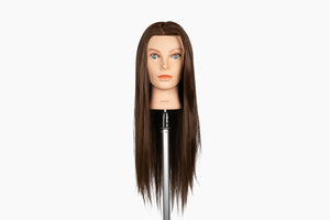 Synthetic Hair Mannequin Head, Hair Color Brown 28-30" Length |Olive