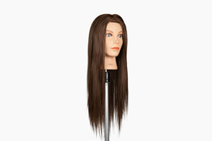 Synthetic Hair Mannequin Head, Hair Color Brown 28-30" Length |Olive