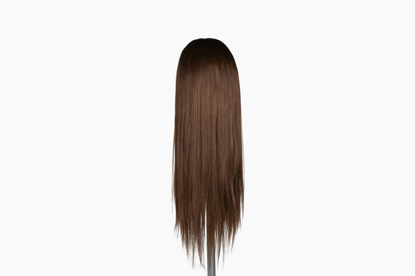 Synthetic Hair Mannequin Head, Hair Color Brown 28-30" Length |Olive