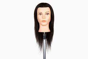 100% Human Hair Mannequin Head,Hair color Black, 20-22” Length |Rose