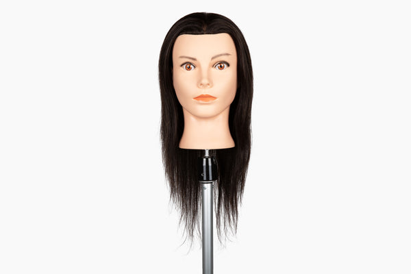 100% Human Hair Mannequin Head,Hair color Black, 20-22” Length |Rose
