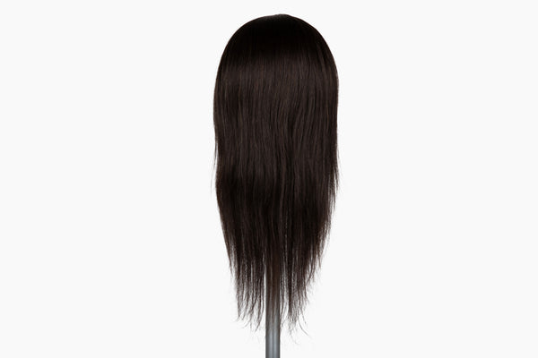 100% Human Hair Mannequin Head,Hair color Black, 20-22” Length |Rose
