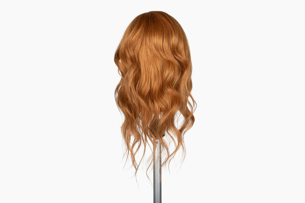 100% Human Hair Mannequin Head,Hair Color Orange, 20-22” Length |River