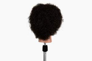 100% Human Textured Hair Mannequin Head, Hair Color Black, 9-10” Length | Ivy