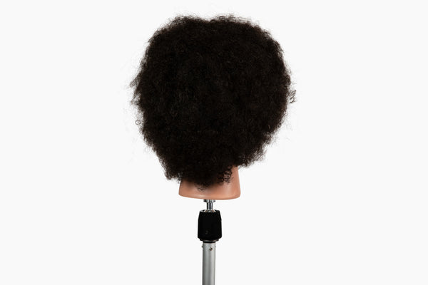 100% Human Textured Hair Mannequin Head, Hair Color Black, 9-10” Length | Ivy