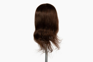 100% Human Hair Mannequin Head, Hair color Brown, 20-22” Length| Plum