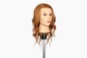 100% Human Hair Mannequin Head,Hair Color Orange, 20-22” Length |River